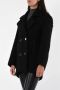 Pinko Dubbel Velours Wolmix Pea Coat Black Dames - Thumbnail 4