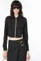 Pinko Zwarte Asymmetrische Rok met Liefdesvogels Gesp Black Dames - Thumbnail 5