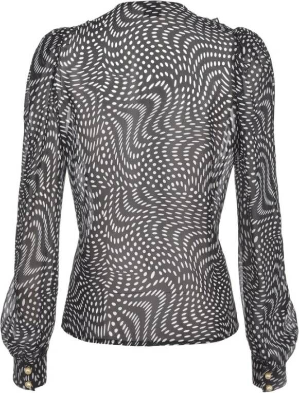 pinko Georgette Polka Dot Blouse Black Dames