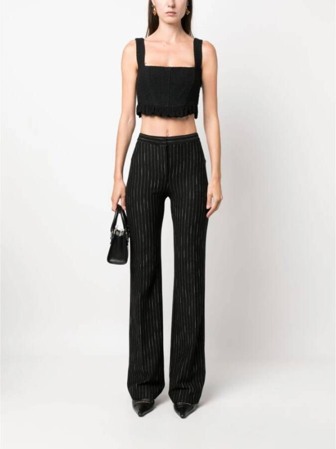 pinko Geruite Broek Zwart Dames