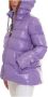 Pinko Gewatteerde jas met vaste capuchon en uitlopend ontwerp Purple Dames - Thumbnail 2