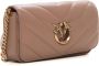 Pinko Gewatteerde Mini Tas met Ketting Schouderband Beige Dames - Thumbnail 1