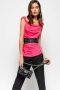 Pinko Glanzende Silvestra Tanktop Pink Dames - Thumbnail 5