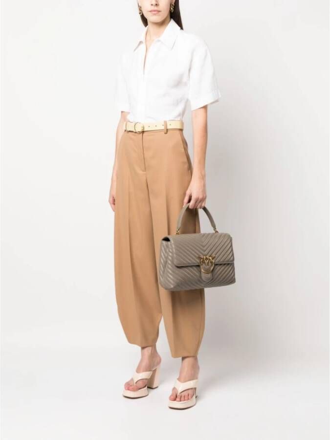 pinko Love Birds Schoudertas Beige Dames