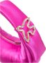 Pinko Fuchsia Satijn-Afgewerkte Tas met Kristallen Versiering Pink Dames - Thumbnail 2