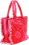 Pinko Vierkante canvas shopper strandtas met zomerprint Roze Dames - Thumbnail 7