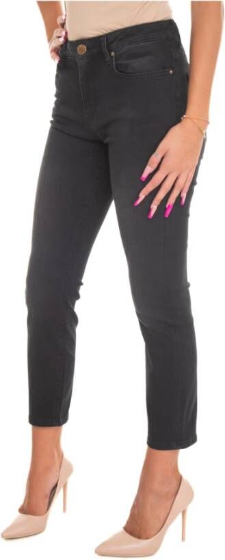 pinko Hoge taille stretch skinny jeans Zwart Dames