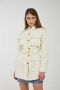 Pinko Room Fringed Jas met Verstelbare Taille White Dames - Thumbnail 2