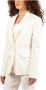 Pinko Witte Linnen Blend Peak Revers Blazer White Dames - Thumbnail 9