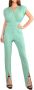 Pinko Trevelin Tuta Crepe Tecnico Stretch + Georgette Stretch Blauw Dames - Thumbnail 2