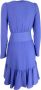 Pinko Blauwe V-hals Feestjurk met Love Birds Gesp Blue Dames - Thumbnail 7