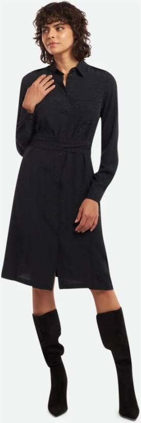 pinko Klassieke Kraag Midi Jurk Black Dames