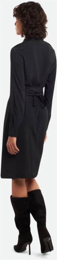 pinko Klassieke Kraag Midi Jurk Black Dames