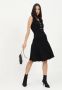 Pinko Flared knit dress with embroidery Zwart Dames - Thumbnail 3