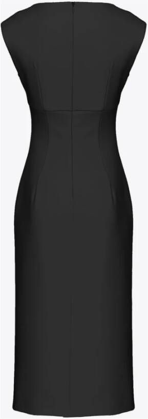 pinko LA Adela Abito Crepe Tecnico Stretch Zwart Dames