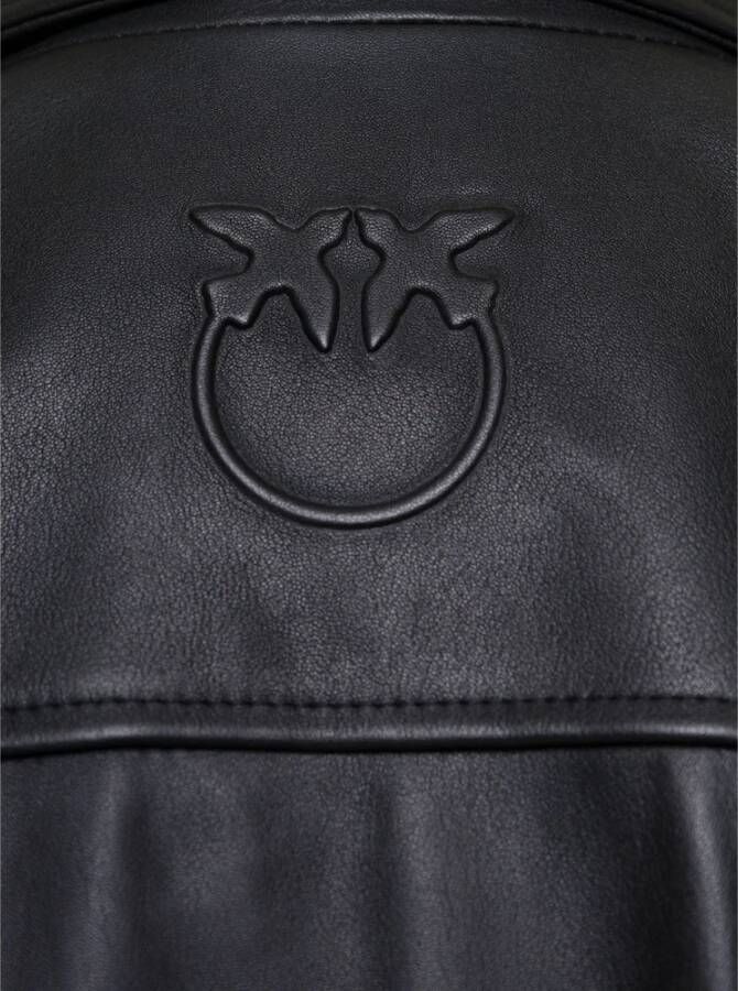 pinko Leather Jackets Zwart Dames