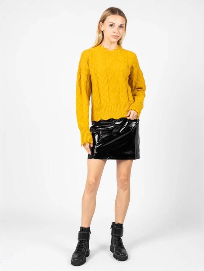 pinko Leather Skirts Zwart Dames