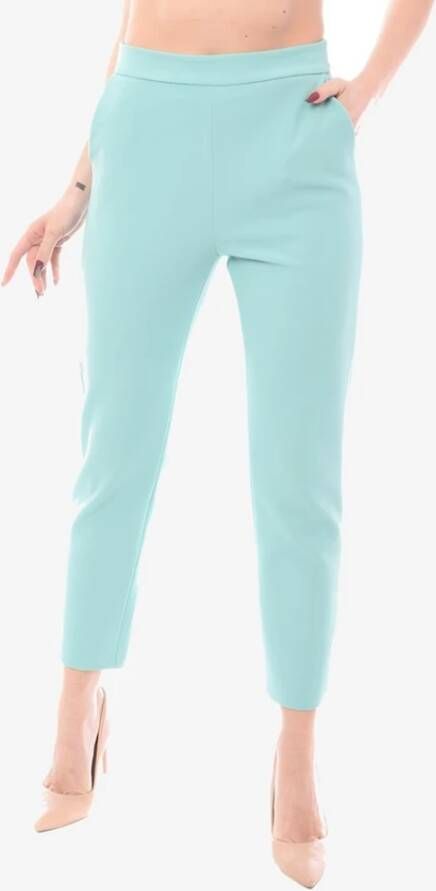 pinko Leather Trousers Blauw Dames