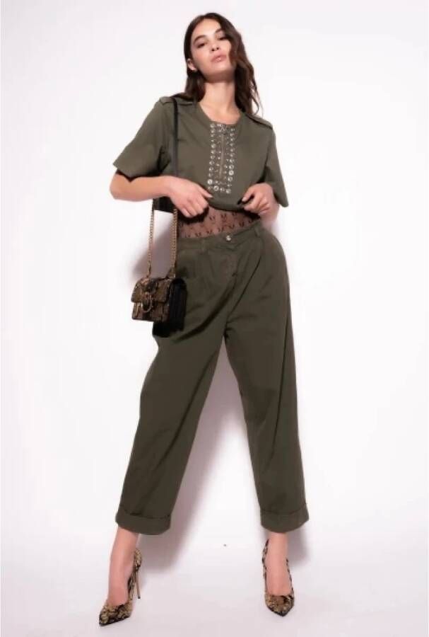pinko Loose-fit Jeans Groen Dames