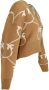 Pinko Mirari Mixed Alpaca jacquard monogram shirt Bruin Dames - Thumbnail 4