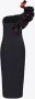 Pinko Zwart Polyester Jurk met Gedrapeerd Detail Black Dames - Thumbnail 3