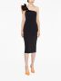 Pinko Zwart Polyester Jurk met Gedrapeerd Detail Black Dames - Thumbnail 2