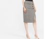 Pinko Herringbone Midi Rok met Wrap Paneel Beige Dames - Thumbnail 2