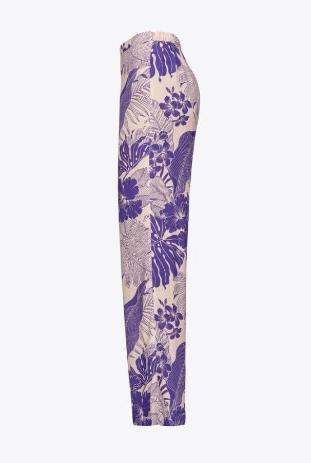 pinko Pacato Pantalone Marocaine Stampa Tropical Paars Dames