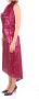 Pinko Een-schouder pailletten lange jurk Red Dames - Thumbnail 4