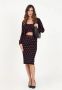 Pinko Zwarte Gebreide Jacquard Love Birds Rok Black Dames - Thumbnail 4