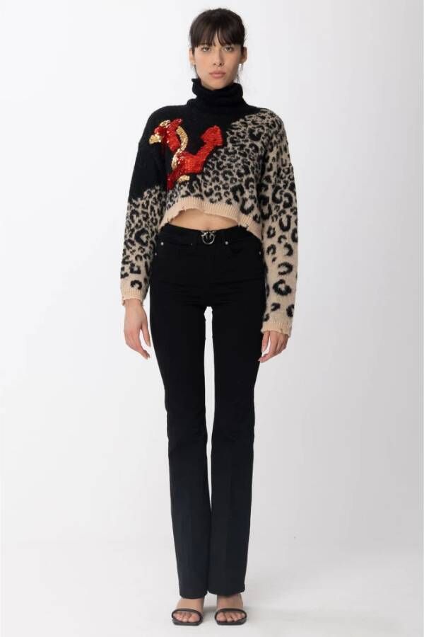 pinko Rechte broek Zwart Dames