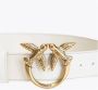 Pinko Hoog Taille Zacht Leren Riem met Love Birds Diamond Cut Gesp Wit Dames - Thumbnail 9