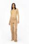 Pinko Basis Camel Trui met Gouden Lurex Detail Brown Dames - Thumbnail 2