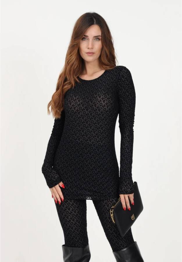 pinko Round-neck Knitwear Zwart Dames