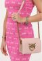 Pinko Love Click Mini Sheep Nappa Chevron Tassen Pink Dames - Thumbnail 5