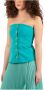 Pinko Wijdvallende Mouwloze Top in Stretch Crepe Stof Blue Dames - Thumbnail 2
