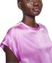 Pinko Zijden Satijnen Blouse met Lange Mouwen in Roze Pink Dames - Thumbnail 2