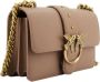 Pinko Beige Leren Schoudertas met Love Birds Logo Beige Dames - Thumbnail 3