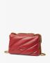 Pinko Maxi Oblique Gewatteerde Bordeaux Leren Tas Red Dames - Thumbnail 2