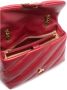 Pinko Maxi Oblique Gewatteerde Bordeaux Leren Tas Red Dames - Thumbnail 4