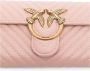 Pinko Love One Leren Crossbody Tas Pink Dames - Thumbnail 2