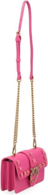 pinko Mini Love Bag One Painted Studs Roze Dames