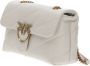 Pinko Gewatteerde Sheepskin Schoudertas met Love Birds White Dames - Thumbnail 3