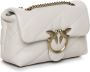 Pinko Leren Schoudertas met Afneembare Kettingriem White Dames - Thumbnail 14