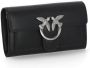 Pinko Elegante Zwarte Leren Portemonnee Love One Black Dames - Thumbnail 6