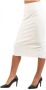 Pinko Eenvoudige kokerrok met split achteraan White Dames - Thumbnail 4