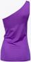 Pinko Metalen Ring One-Shoulder Top Purple Dames - Thumbnail 2