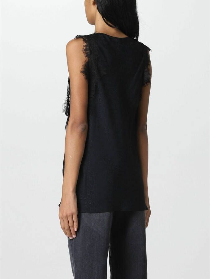 pinko Mouwloze tops Zwart Dames