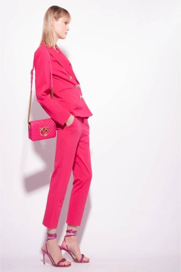 pinko Slim-fit Trousers Roze Dames