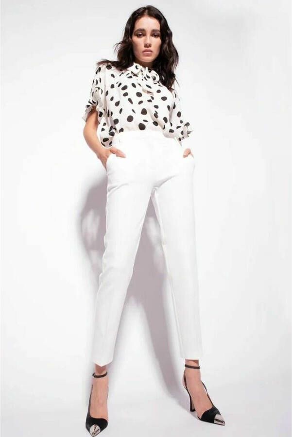 pinko Slim-fit Trousers Wit Dames